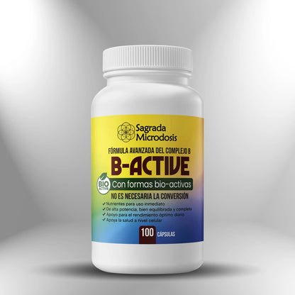 Complejo B-Active (Vitaminas B Activadas) - 100 cápsulas Sagrada Microdosis