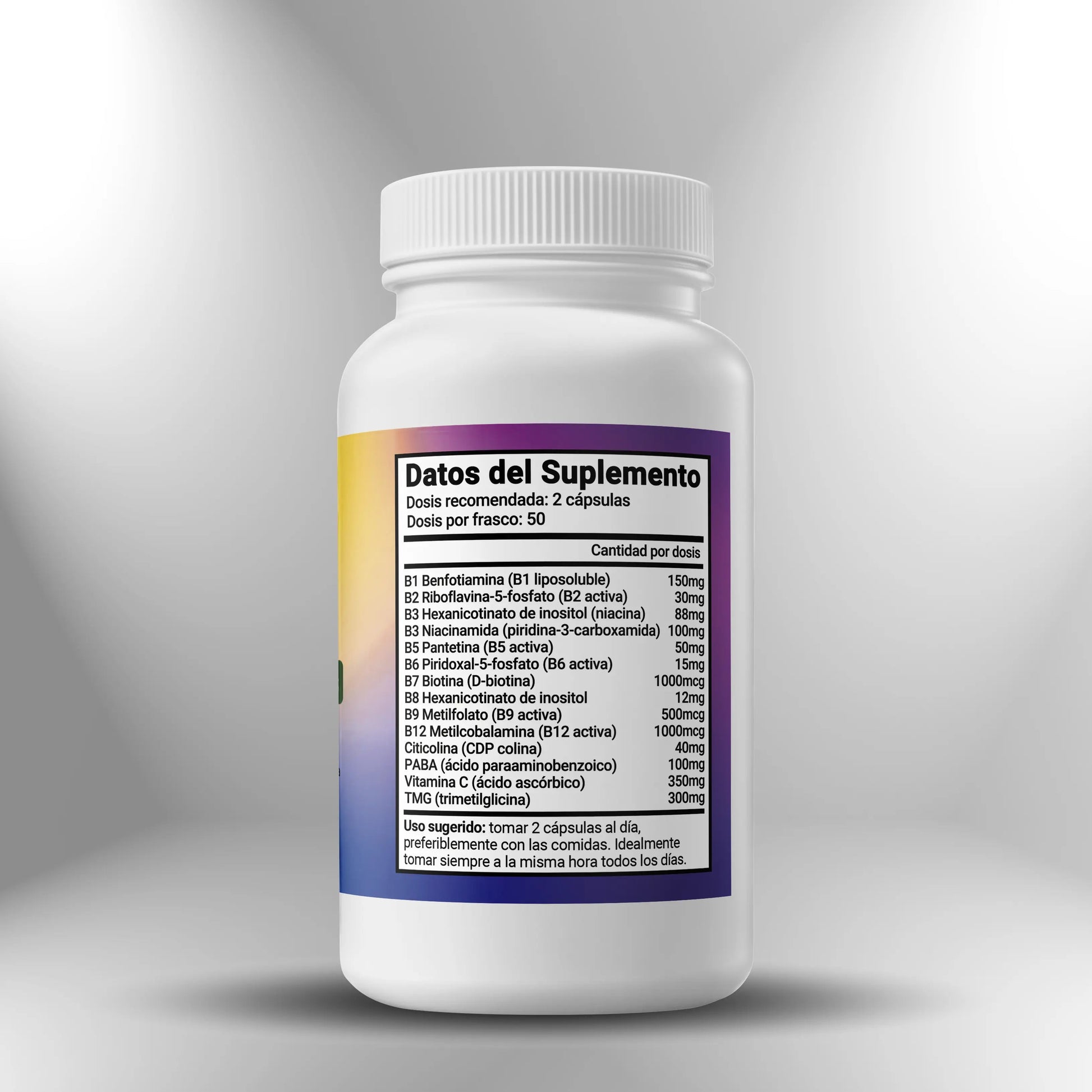 Complejo B-Active (Vitaminas B Activadas) - 100 cápsulas Sagrada Microdosis
