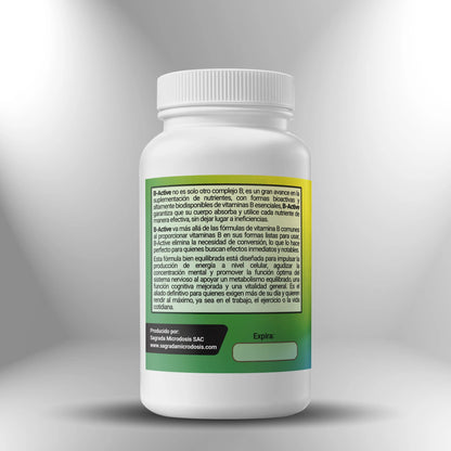 Complejo B-Active (Vitaminas B Activadas) - 100 cápsulas Sagrada Microdosis
