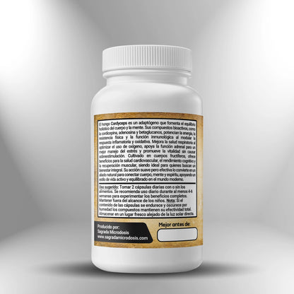 Cordyceps (Triple extracto) 600mg ► 100 cápsulas Sagrada Microdosis