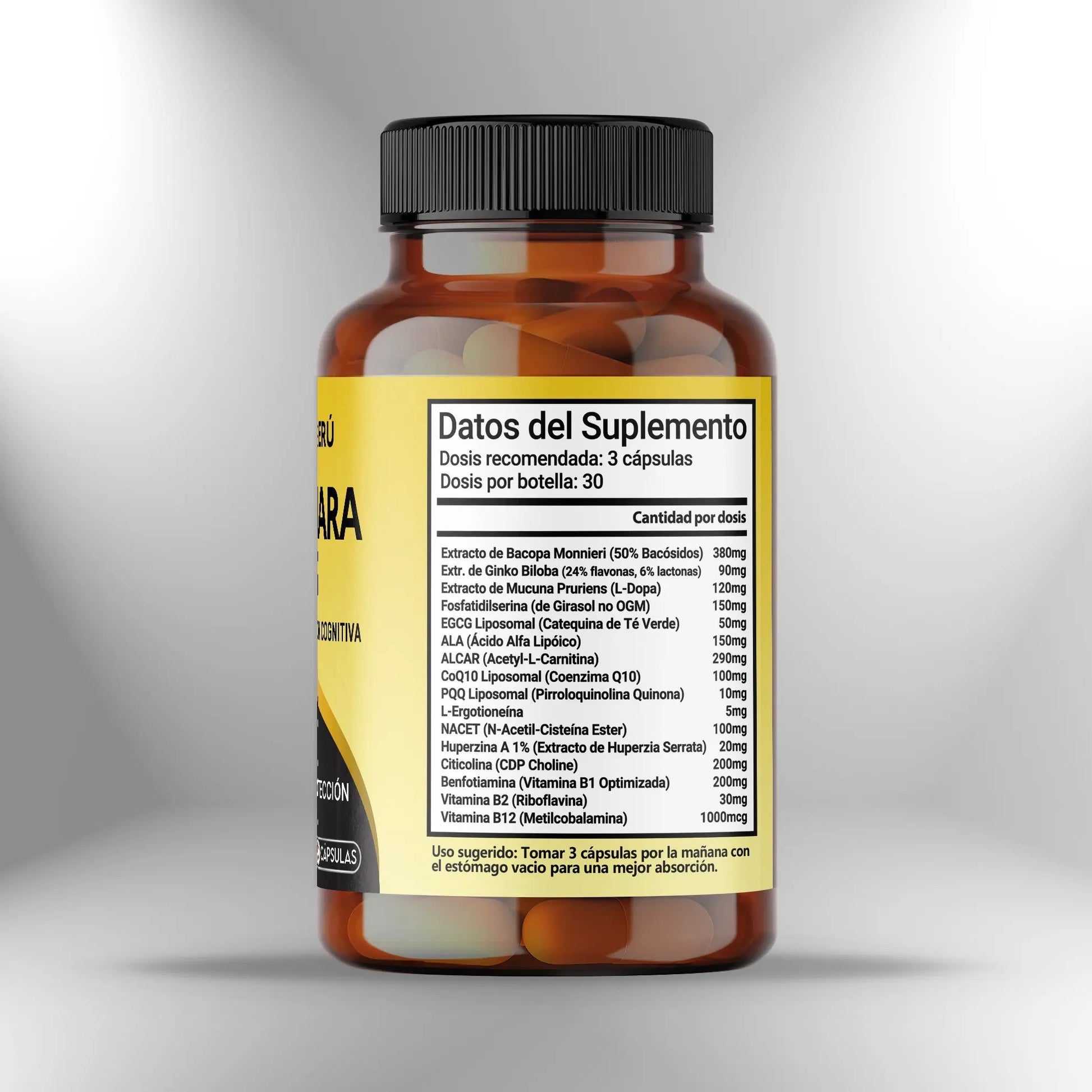 Fórmula para Alzheimer - 90 cápsulas Nootrópicos Perú