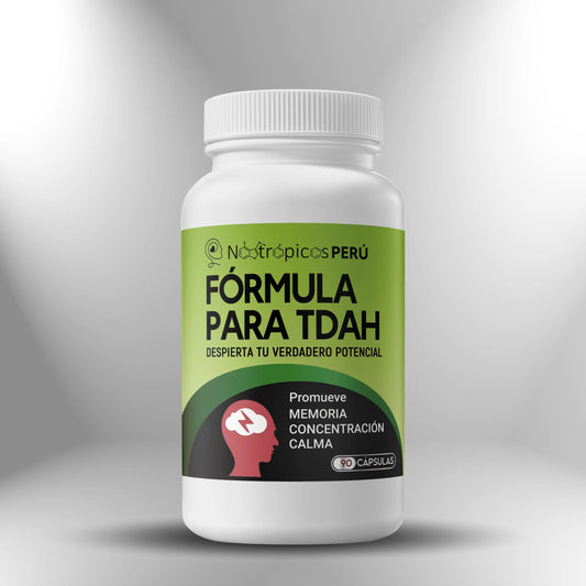 Fórmula para TDAH (ADHD) - 90 cápsulas Nootrópicos Perú