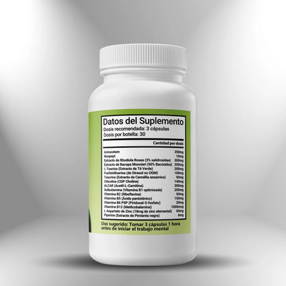 Fórmula para TDAH (ADHD) - 90 cápsulas Nootrópicos Perú