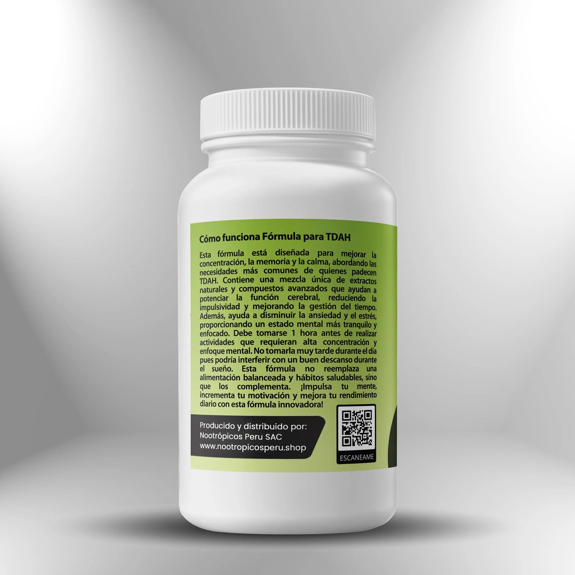 Fórmula para TDAH (ADHD) - 90 cápsulas Nootrópicos Perú