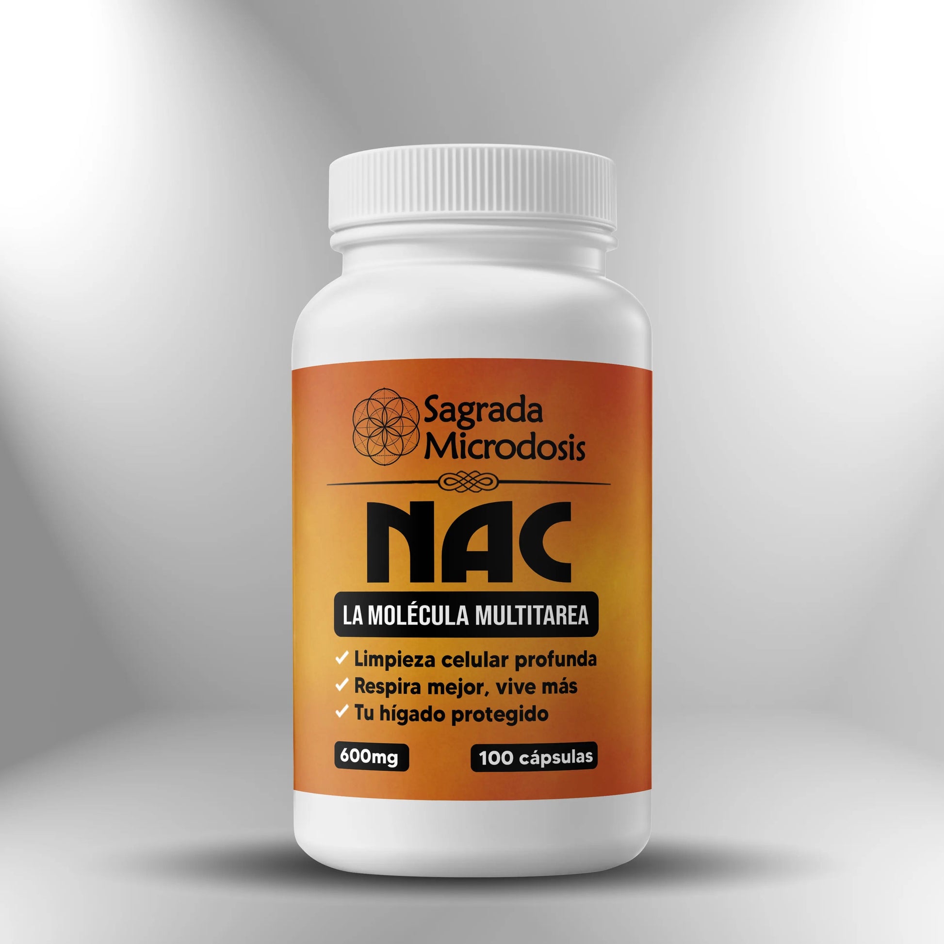 NAC (N-Acetil-Cisteína) + Zinc + Molibdeno - 90 cápsulas Sagrada Microdosis