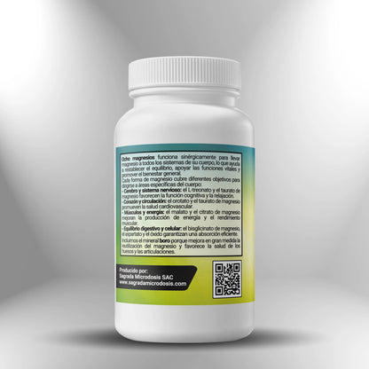 Ocho Magnesios - 100 cápsulas Nootrópicos Perú