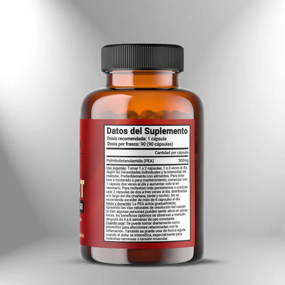 Pain Support (Palmitoiletanolamida): Apoyo para dolor crónico  500mg - 90 cápsulas Sagrada Microdosis