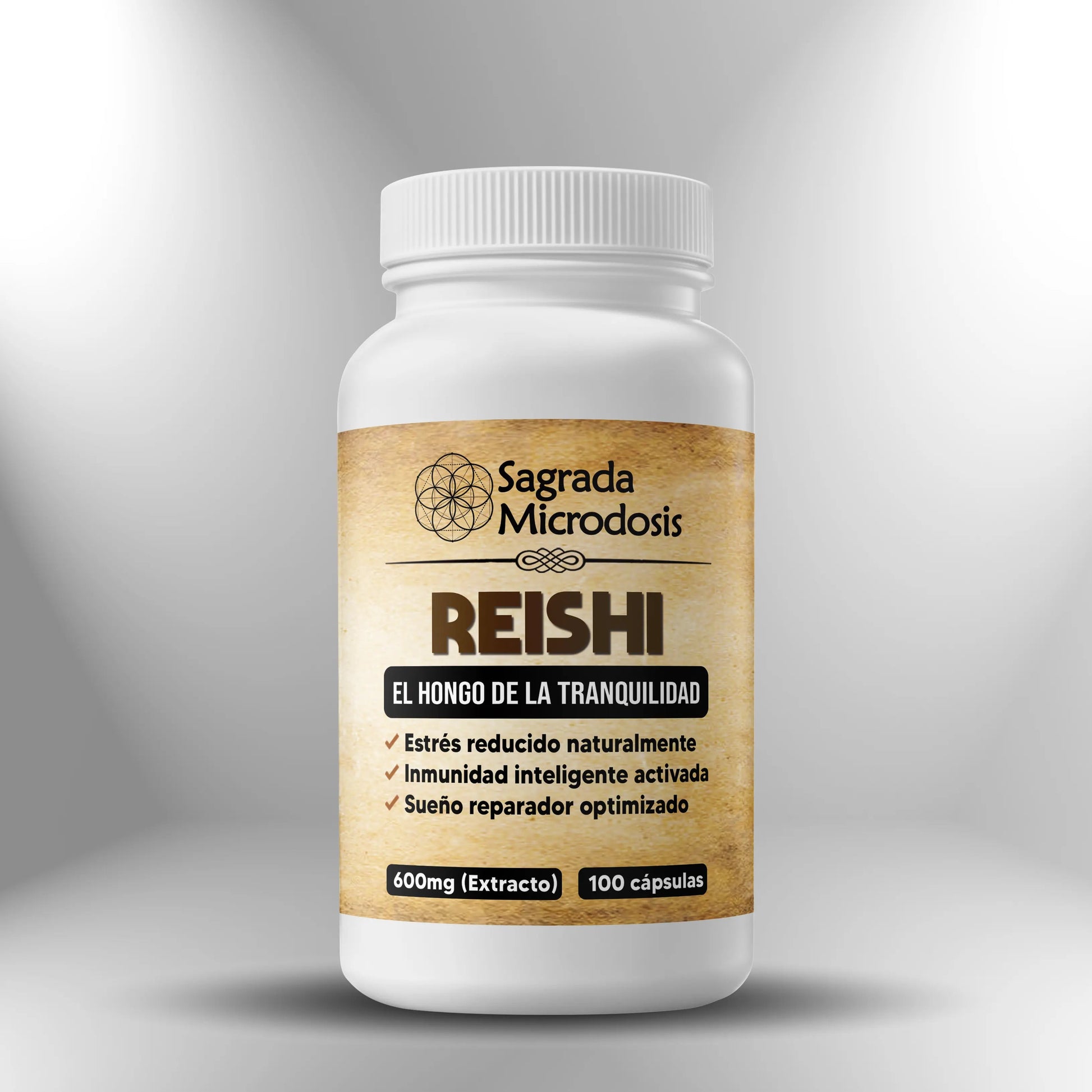 Reishi (extracto 50% polisacáridos) 600mg ► 100 cápsulas Sagrada Microdosis