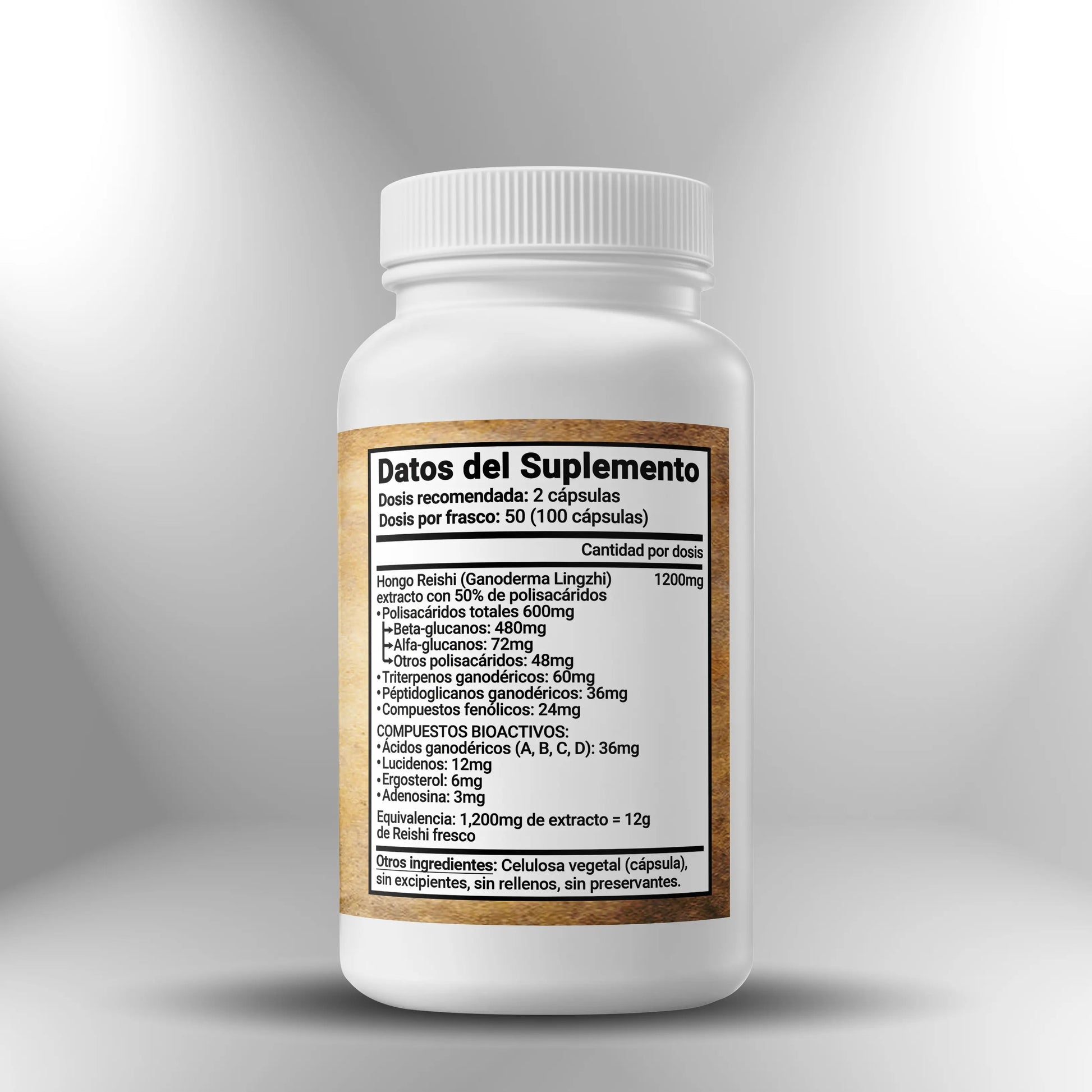 Reishi (extracto 50% polisacáridos) 600mg ► 100 cápsulas Sagrada Microdosis