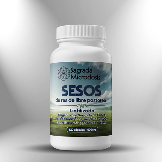 Sesos de res de libre pastoreo (liofilizado) 600mg ► 120 cápsulas Sagrada Microdosis