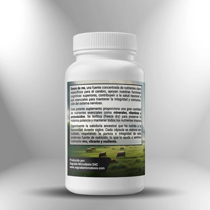 Sesos de res de libre pastoreo (liofilizado) 600mg ► 120 cápsulas Sagrada Microdosis