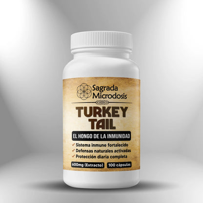Turkey Tail (extracto 50% polisacáridos) 600mg - 100 cápsulas Sagrada Microdosis