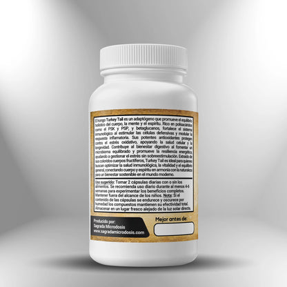 Turkey Tail (extracto 50% polisacáridos) 600mg - 100 cápsulas Sagrada Microdosis